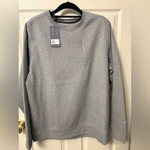 NWT Mens VRST Pinnacle Fleece Crew Sweatshirt - Mid Gray Heather - Large - $78